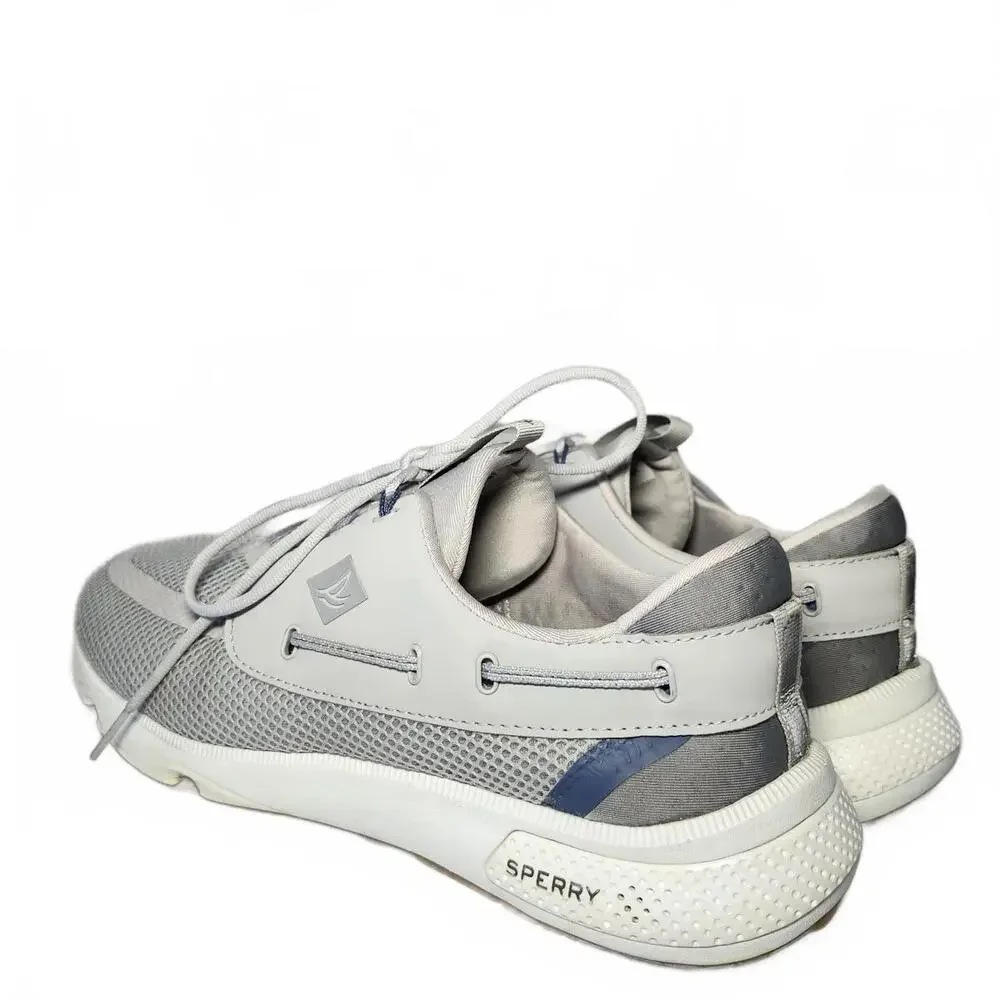 Sperry Mens 7 Seas 3-Eye Mesh Boat Shoes Gray Casual Size 12